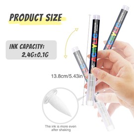 XOXVURI Pack of 2 White Textile Pens Textile Pens Machine Washable Soft Pen 1-5 mm Textile Markers and Waterproof Pens Textile Paint Permanent Fabric Colouring Pens for T-Shirt Fabric Bag Crafts