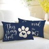 Dog Lumbar Pillow Covers Navy Blue Double-sided printed Reserved for