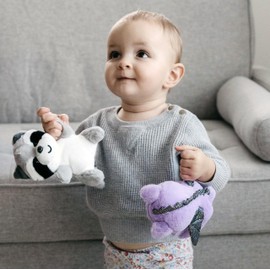 The Petting Zoo Raccoon Stuffed Animal Plushie, Gifts for Kids, Nuggetz Wildlife Stuffed Animals, Raccoon Plush Toy, 6 inches