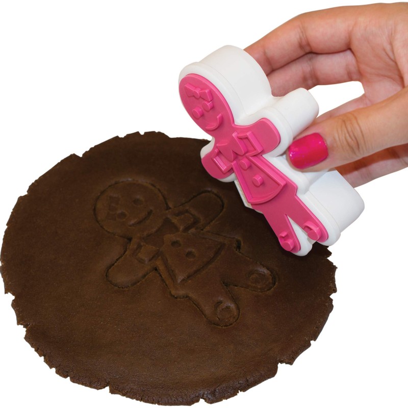 Tovolo Gingerbread Girls Templates Reverse, Dishwasher Safe, Set of 6