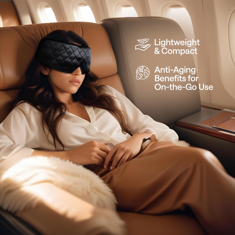 100% Mulberry Silk Sleep Mask – Total Blackout Eye Mask