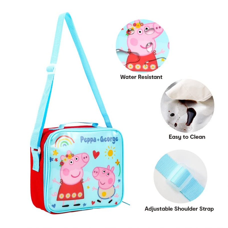 TDL Favourite Pig & George Lunch Bag with Rainbow Children's