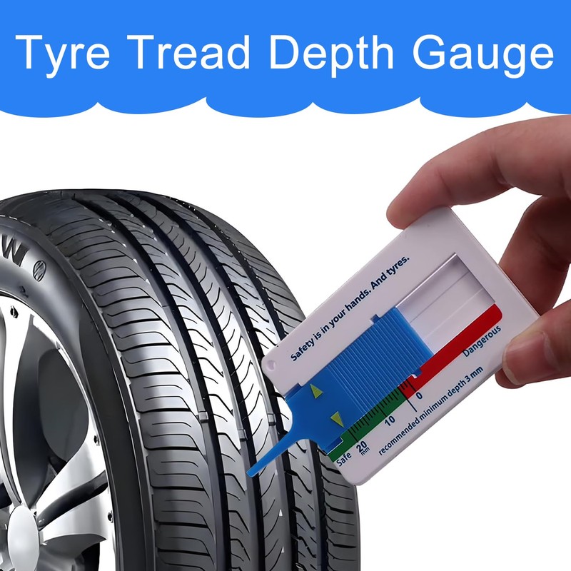 Eupneicu Tread Depth Gauge, Tread Depth Gauge for Tyres, 0