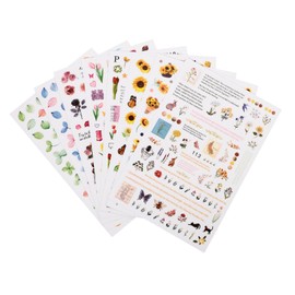 Housoutil 8sheets Sunflowers Nail Art Stickers of Nail Decals for Creative Manicure Designs for Salons Home Use for Parties and Daily Wear
