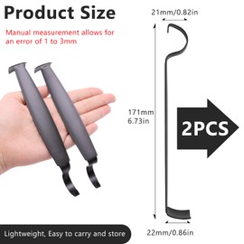 ZHMEINA Pottery Trimming Tools, Stainless Steel Pottery Tools, Double Ended Ceramic Tool for Clay and Ceramic Trim, Versatile Sharpened Trimming Tool Ceramics for Potterys and Clay Artists (2PCS)