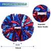 Lovecheer 2PCS Pom Poms Cheerleading Blue and Red Metallic Cheerleader
