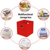 SEVENDOME Fabric Cloth Storage Bins,Fabric Cube Bins Organizer with Dual