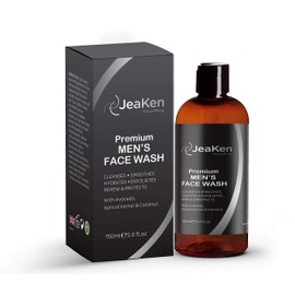 Men's Face Wash Gel – 150 ml Anti-Pimple Wash Gel Smooths, Moisturises and Exfoliates the Skin – With Essential Oils and Natural Anti-Wrinkle Ingredients – No Artificial Additives