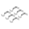 6PCS Curtain Rod Brackets Iron Adjustable Window Curtain Rod Support