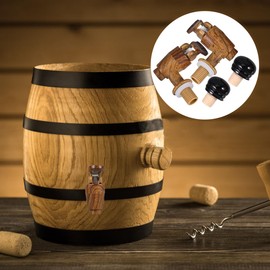 iplusmile Set di 2 rubinetti per fusti di birra in legno, plastica e rubinetti di ricambio per secchio di vino