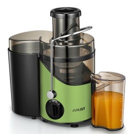 Juicer Machines, Juilist 3" Wide Mouth Juicer Extractor Max Power 800W, for Vegetable and Fruit with 3-Speed Setting, 400W Motor, Easy to Clean, Bright Geen