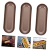 OHPHCALL 3Pcs Non Stick Hot Dog Baking Mold Long Bread