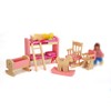 zalati Dollhouse Children's Room Kit 1:12 Miniature Baby Bed Double