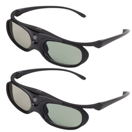 2Pcs 3D Glasses, 144Hz 3D Active Shutter Glasses DLP LinK LCD Lens 3D Glasses for 3D DLP Orojectors