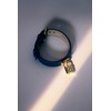 All We Are Sloth Padlock Leather Bracelet for Women (Gold/Navy)