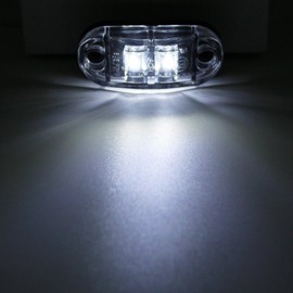 Krtopo 10 x Side Marker Lights 12 / 24 V Trailer Side Light for Lorry / Motorhome / Caravan (White)