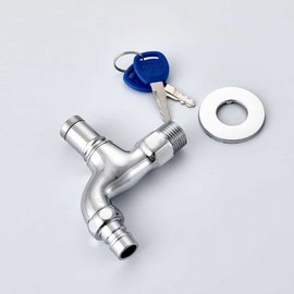 Faucet hose connection, water shutoff, faucet open/close device, faucet key lock lock faucet 2ea