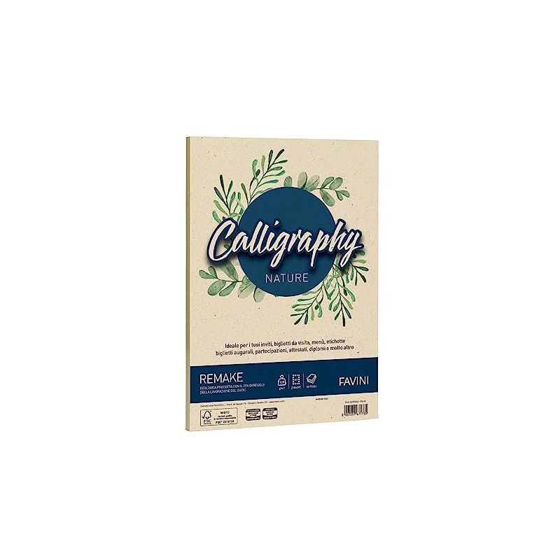 Favini A690664 Calligraphy Nature Remake colore Perla 120 gr/m2 formato