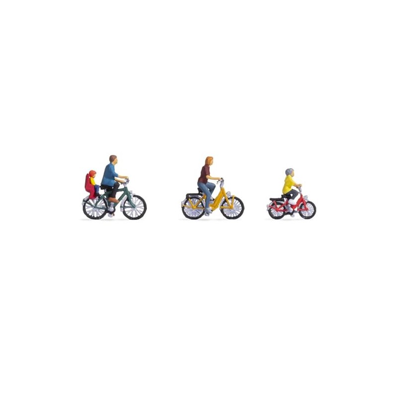 NOCH® Family on a bicycle trip, figure set for the