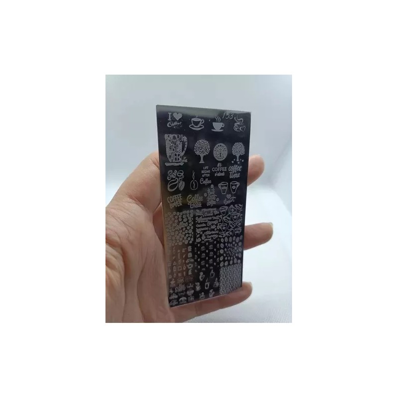 nails style and art Placas Para Sellos Uñas Cafe