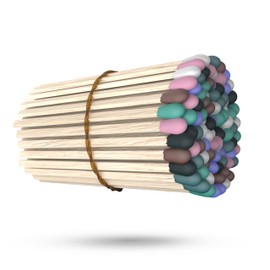 ZIKANI Rustic Charm Fancy Matches: 100 4-Inch Rainbow Tip Matches + Striker | Kiln-Dried Wooden Artisan Matchsticks for Decorative Cloche Jars, Fireplaces, and BBQ - 100 Count (Rainbow Tip)