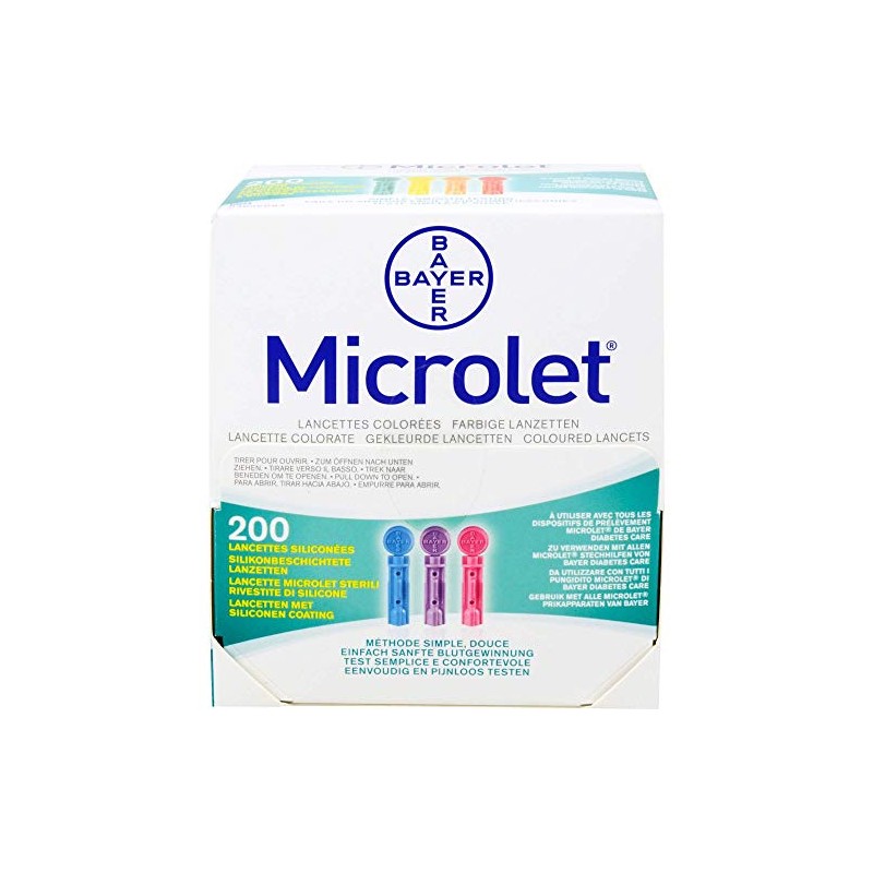 MICROLET Lanzetten farbig 200 St