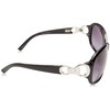 Foster Grant Gafas de lectura ovaladas para mujer, Negro/Transparente, 62