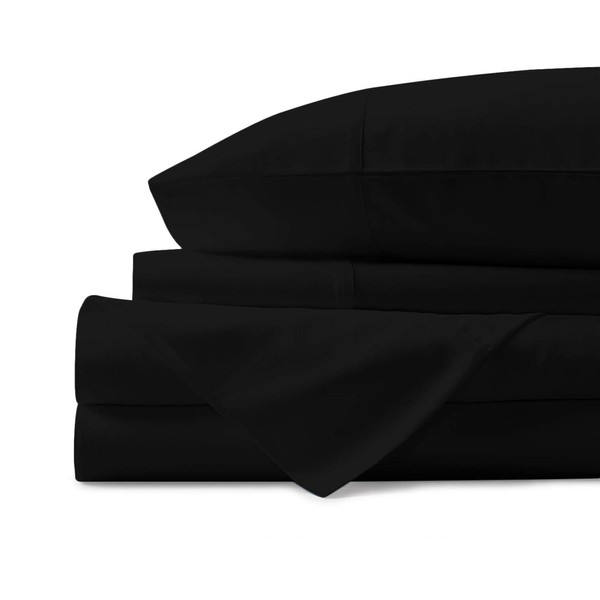 Mayfair Linen 100% Egyptian Cotton Sheets, Black California King Sheets