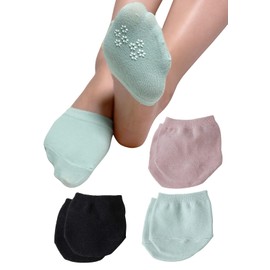TOMOTHY Toe Socks, Cotton, 3 Pair Set, Toe Cover, Anti-Slip, Toe Socks, Part Socks, black, lavender gray, mint green, Free size