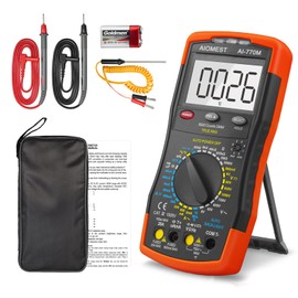 TRMS 6000 Count Digital Multimeter DMM Tester for AC/DC Volt Amp Ohm Meter, Capacitance, Audio + Visual Continuity Test Indicator, Diodes, hFE Temp Test w/Auto Backlight, NCV