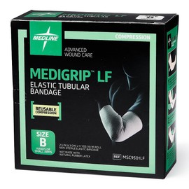Medline Medigrip LF Elastic Tubular Support Bandages, 1 Roll, Size B: 2-1/2"W x 11 yd.