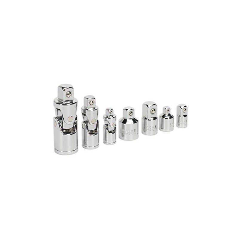 Sealey Ak2737 Universal Joint and Socket Adaptor Set 7Pc 1/4