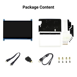 Waveshare 7inch HDMI LCD (C) Capacitive Touch Screen Display Supports Various Systems for All Ver. Raspberry pi 3 Model B/3 B+/2 B/B+/B/A Banana Pi with Bicolor Case