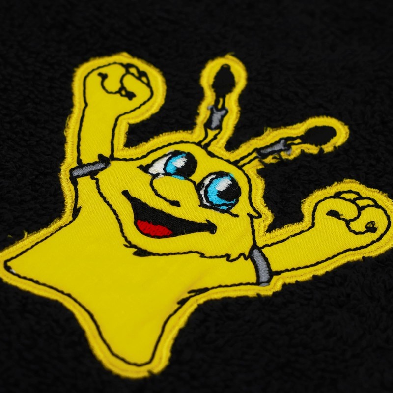 BVB Kinder-Waschlappen mit Emma Maskottchen, 2er Set, Schwarz-Gelb, 100% Baumwolle