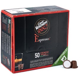 Caffè Vergnano: 50 Espresso Capsules Cremoso- Nespresso Compatible
