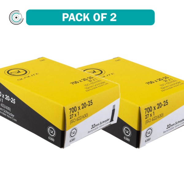 Sunlite Standard Tubes - 700 x 20-25 (27x1), Schrader Valve,