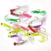 17Pcs Soft Fishing Lures Grub Worm Soft Fishing Baits with