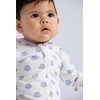MONICA + ANDY Baby Organic Zipper One-Piece, Sweet Violets, 3-6m