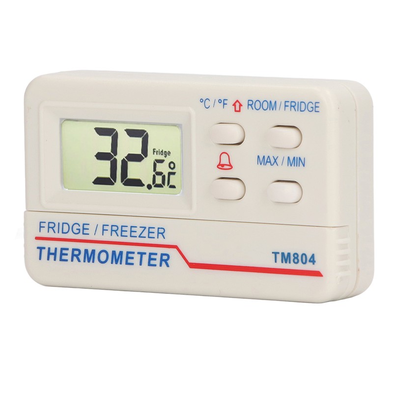 Refrigerator Thermometer Digital Fridge Freezer Temperature Meter Magnetic Back with
