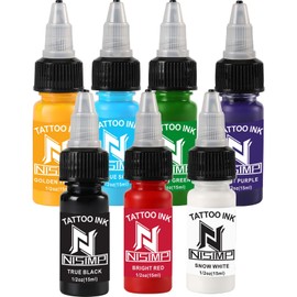 NISIMP Ink Color Pigment Set-Vegan Friendly,1/2oz 15ml 7 Colors Ink Kit Set