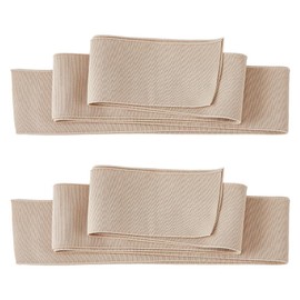 DICOSMETIC 2Pcs Khaki Rib Fabric for Cuffs Cotton Stretch Knit Fabric Trim 37x2.75in Fabric Cuff for Sewing Clothes Waistbands Collar Sleeve Cuffs Jacket