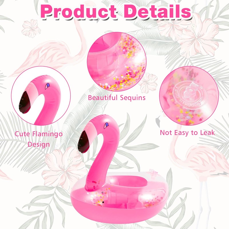 8pcs Inflatable Pool Drink Holder Floating Coasters Multi Shape Swimming