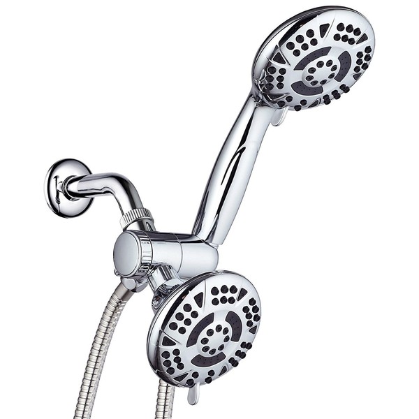 AquaDance High Pressure 6-Setting 4.15" Spa Shower Head for the Ultimate Shower Experience, Officially Independently Tested to Meet Strict US Quality and Performance Standards 4.15 Inch Silver 3325