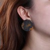 Sttiafay Acrylic Large Round Earrings Tortoise Shell Resin Big Circle