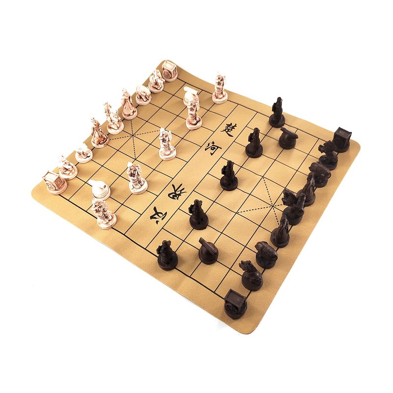 Traditional Chinese Xiangqi Portable Chess Set,Travel Board Game Set with