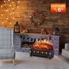 R.W.FLAME Electric Fireplace Log Set Heater 21IN, Remote Control, Flame