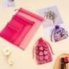 Crweety Crweety 50 Pcs Hot Pink Organza Bags, 3x4 Inch