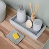wohnfreuden Sandstone Soap Dish Grey Square 12 cm - Stone