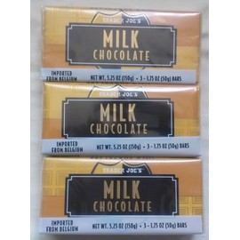 NEW (9) Trader Joe's Milk Chocolate Candy Bars NO ARTIFICIAL FLAVORS NO PRESERVATIVES