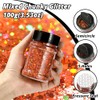 HTVRONT Holographic Chunky Orange Glitter - 100g/3.53oz Mixed Glitter for